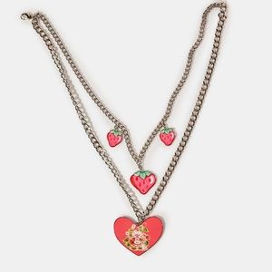 Strawberry shortcake layered necklace